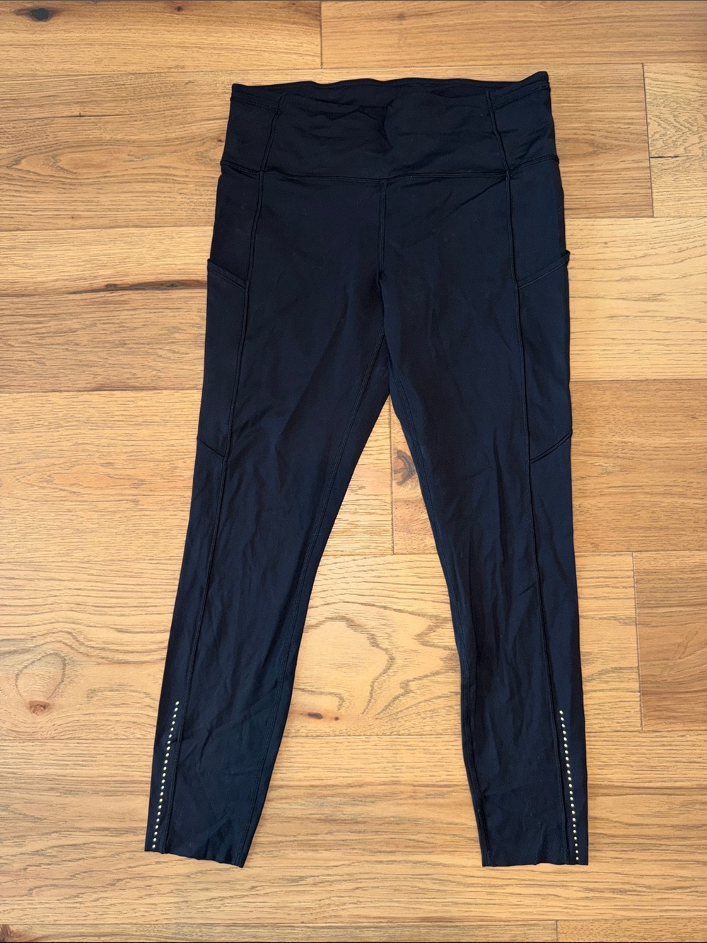 lululemon athletica Black High-Rise Leggings with Ankle Stud Details